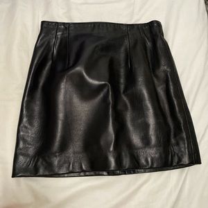 100% real leather skirt